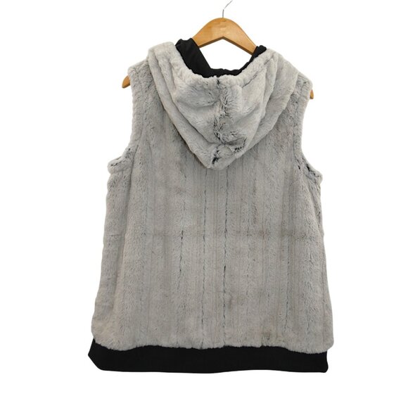 NWT NFL Bengals Faux Fur Vest XL Women’s Antigua Hooded Zip Team Apparel - Picture 7 of 14